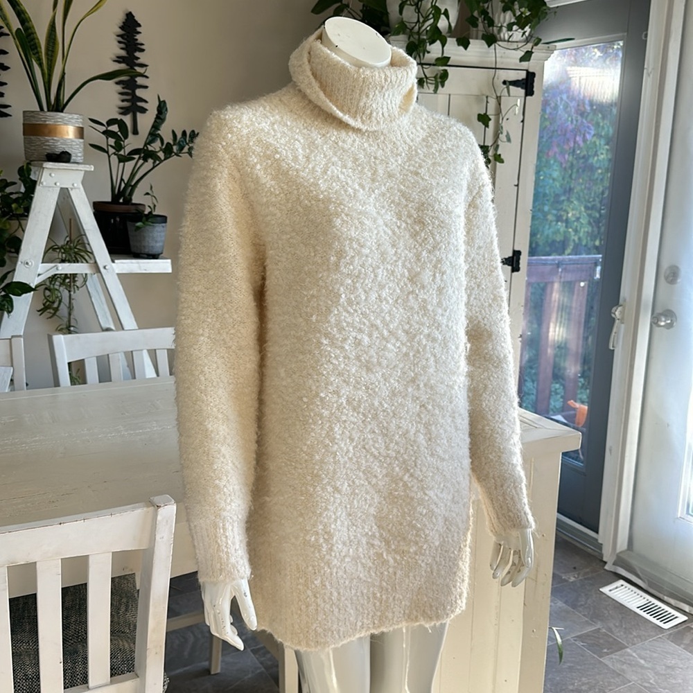 Wilfred free creamy comfy warm,  turtleneck sweater dress, sweater sz sm